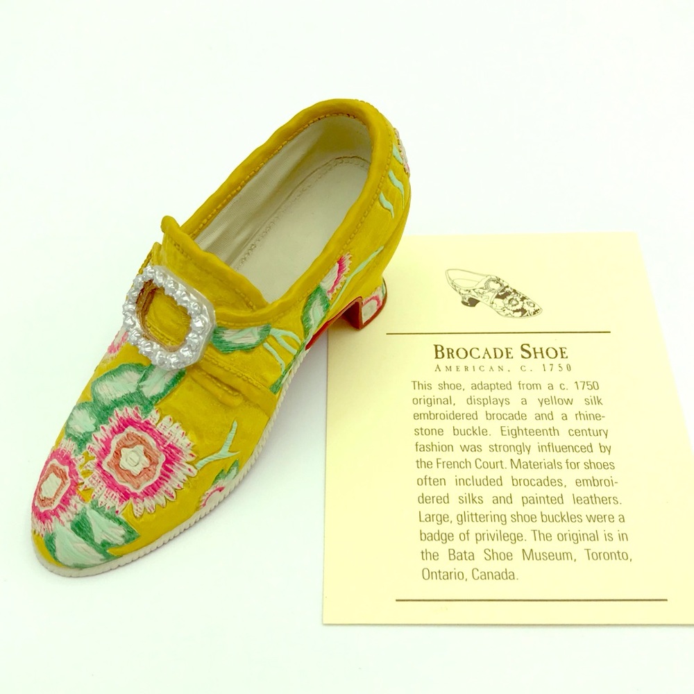 SOLD.  Art of the Shoe ceramic collectible - Brocade